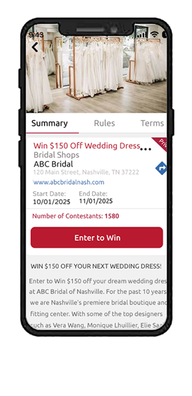 CliquePrize® - Brick & Mortar Small Business Marketing iPhone Mobile App